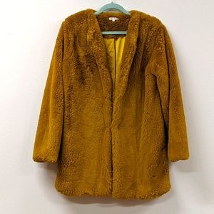 Nordstrom Gold Faux Fur Coat (XS)